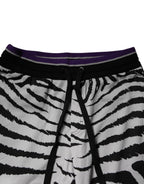 Dolce & Gabbana Black White Zebra Men Jogger Sweatpants Pants - Eljoys Fashion 