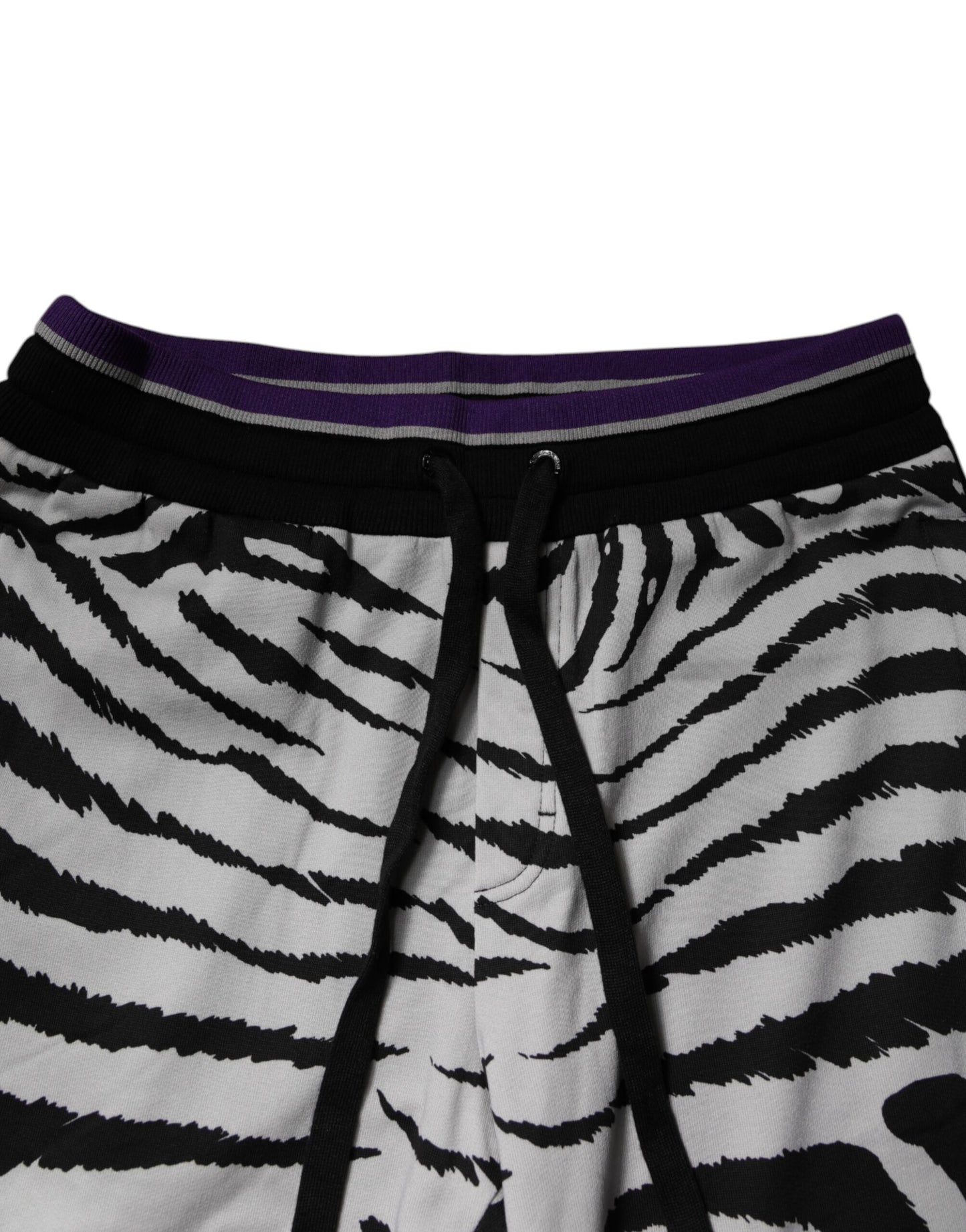 Dolce & Gabbana Black White Zebra Men Jogger Sweatpants Pants Dolce & Gabbana