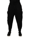 Dolce & Gabbana Black Cotton Men Cargo Jogger Sweatpants Pants - Eljoys Fashion 