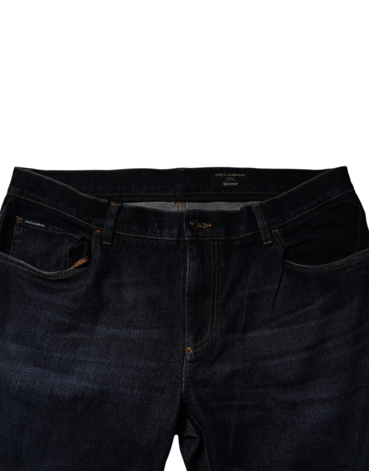 Dolce & Gabbana Dark Blue Cotton Stretch Skinny Denim Jeans - Eljoys Fashion 