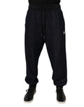 Dolce & Gabbana Black Jacquard Cotton Jogger Sweatpants Pants - Eljoys Fashion 