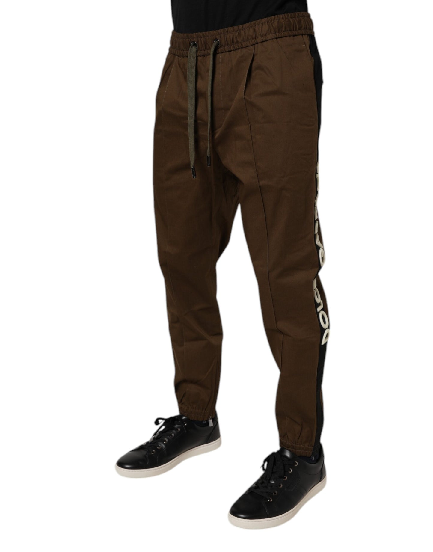 Dolce & Gabbana Brown Cotton Stretch Jogger Sweatpants Pants Dolce & Gabbana