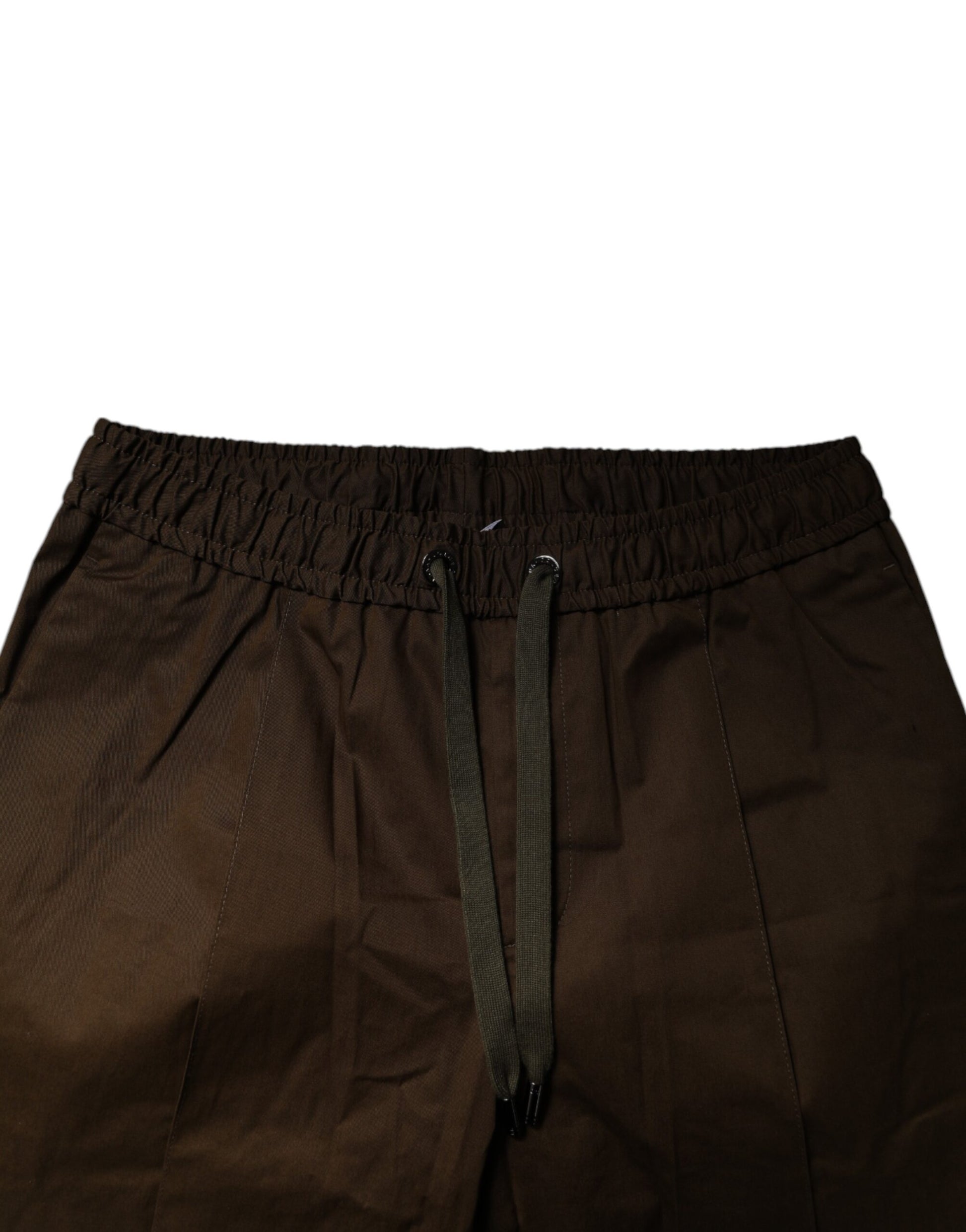 Dolce & Gabbana Brown Cotton Stretch Jogger Sweatpants Pants Dolce & Gabbana