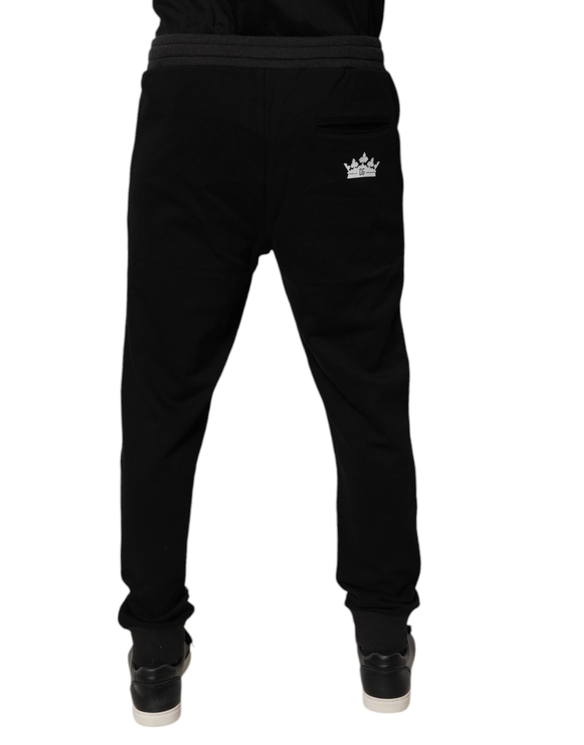 Dolce & Gabbana Black Logo Men Jogger Cotton Sweatpants Pants Dolce & Gabbana