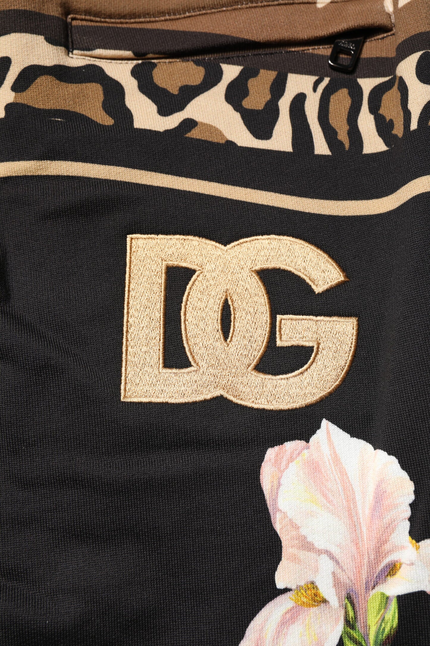 Dolce & Gabbana Black Floral Cotton Jogger Sweatpants Pants Dolce & Gabbana