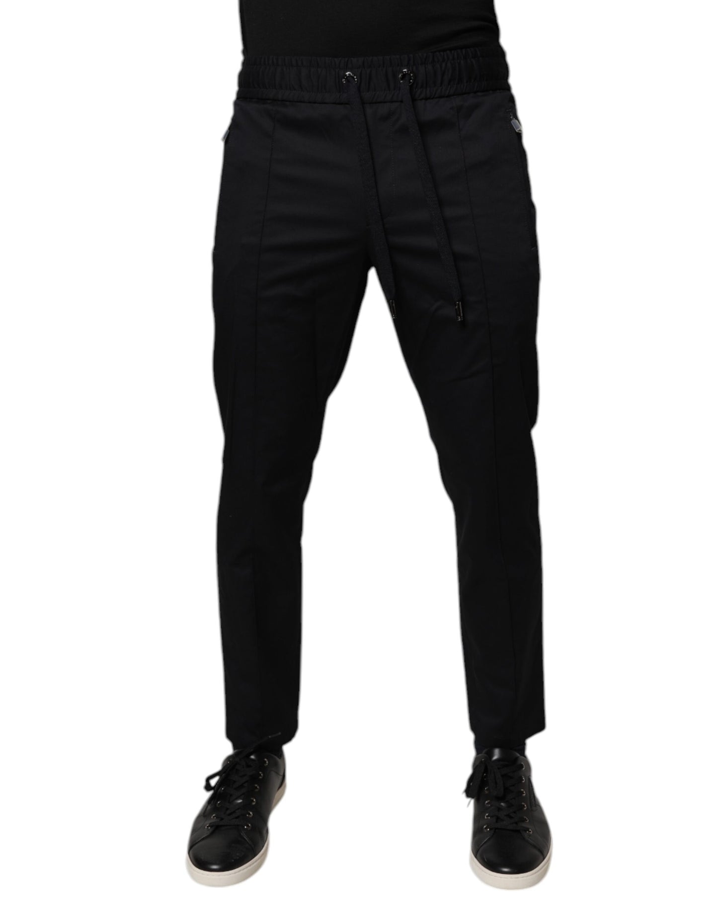 Dolce & Gabbana Dark Blue Cotton Men Jogger Sweatpants Pants Dolce & Gabbana