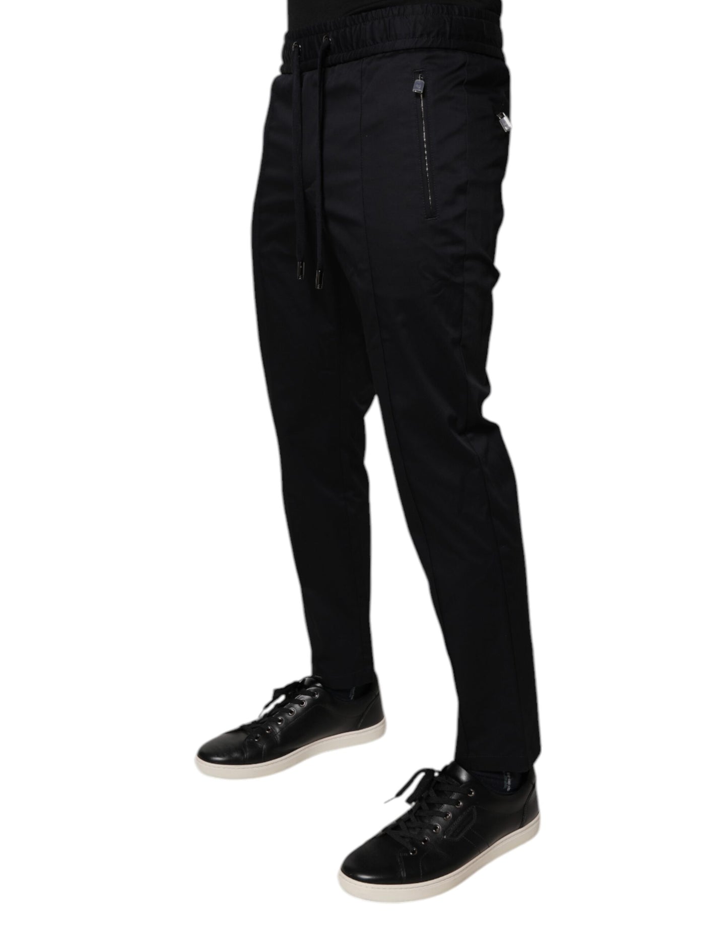 Dolce & Gabbana Dark Blue Cotton Men Jogger Sweatpants Pants Dolce & Gabbana