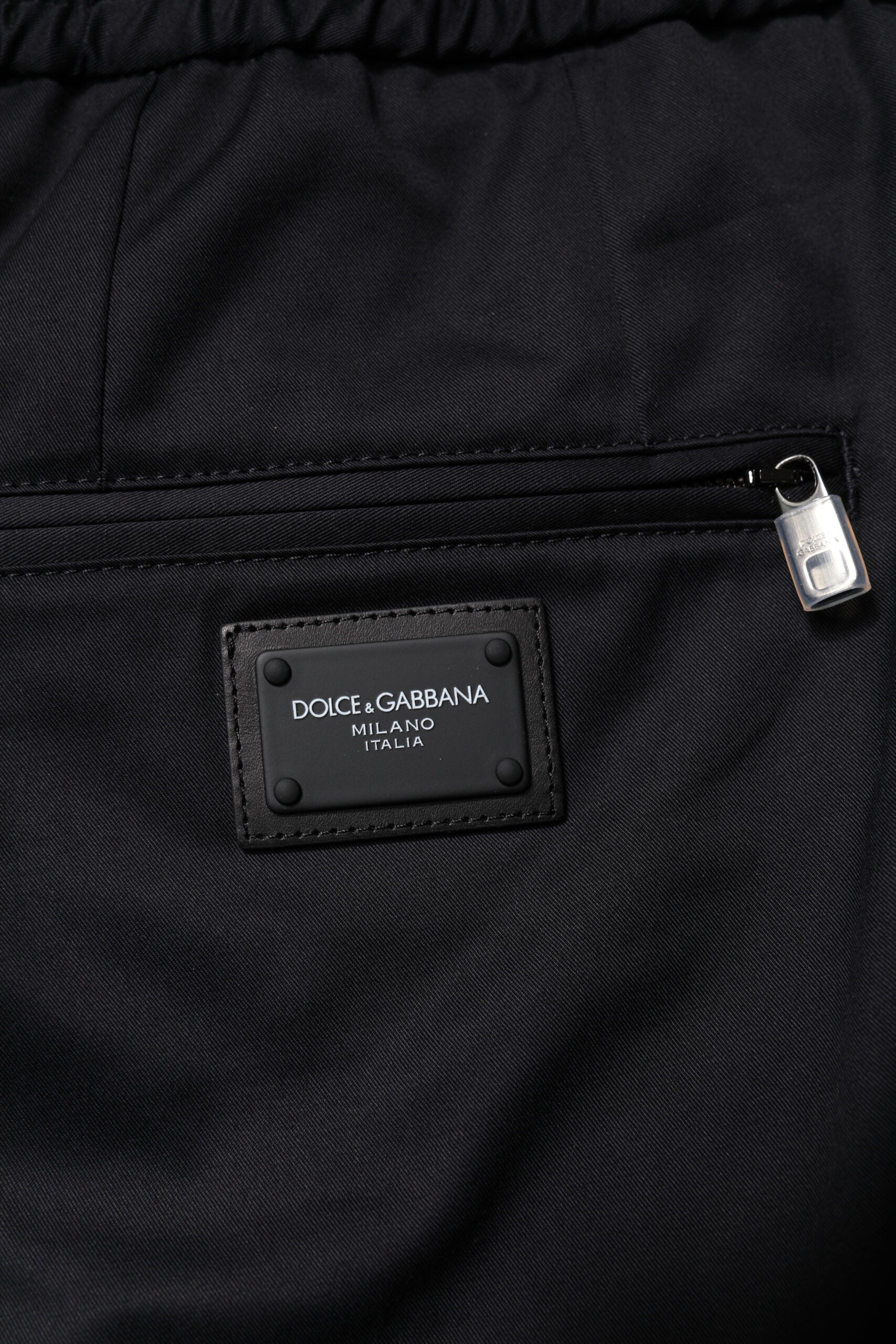 Dolce & Gabbana Dark Blue Cotton Men Jogger Sweatpants Pants Dolce & Gabbana