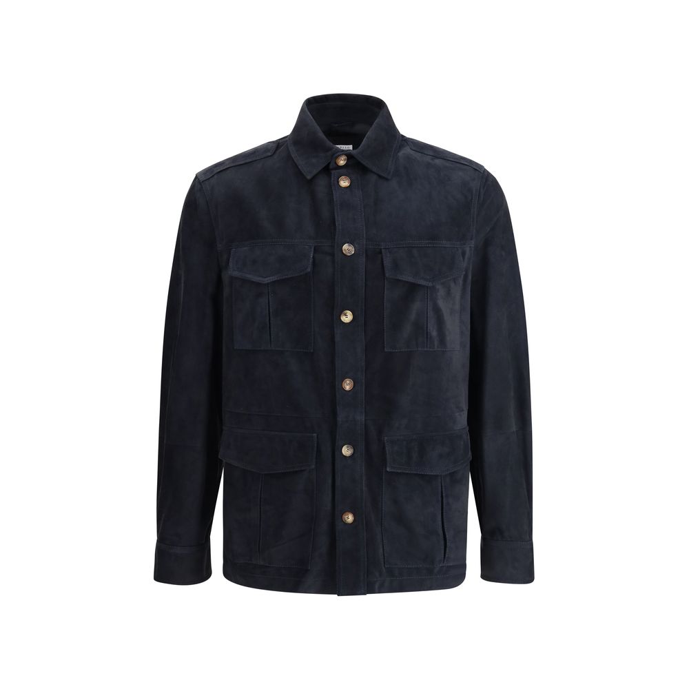 Brunello Cucinelli Suede leather shirt Jacket Brunello Cucinelli