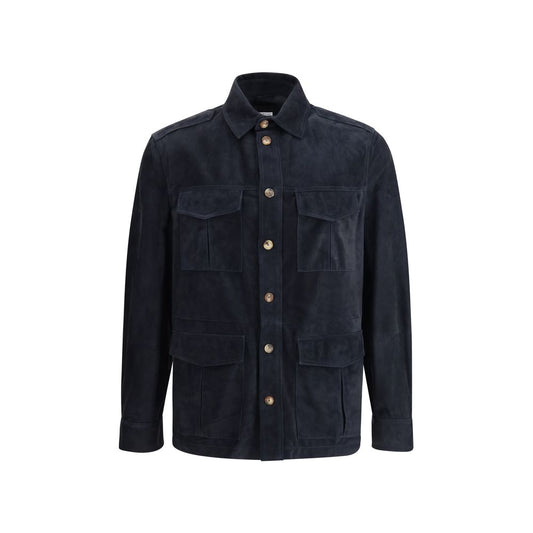 Brunello Cucinelli Suede leather shirt Jacket Brunello Cucinelli