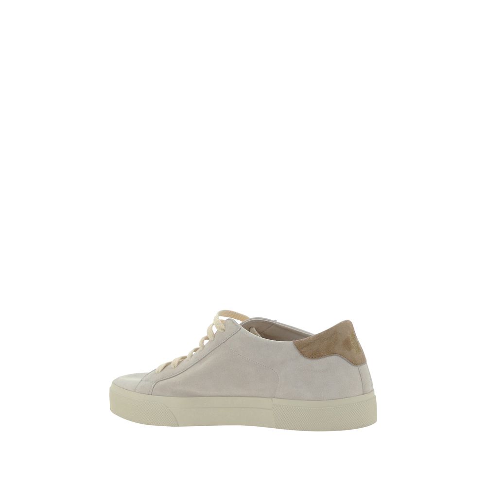 Brunello Cucinelli Cream White Leather Sneakers Brunello Cucinelli