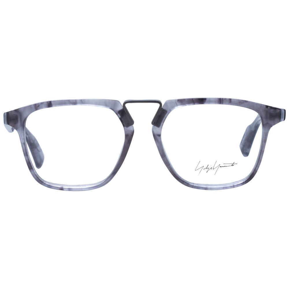 Yohji Yamamoto gray metal and plastic eyeglasses frames with sleek, modern design and clear lenses.