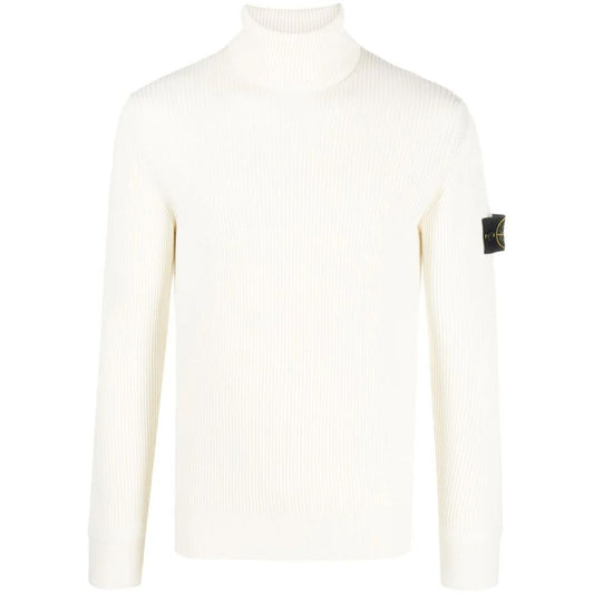 Stone Island White Wool Sweater Stone Island