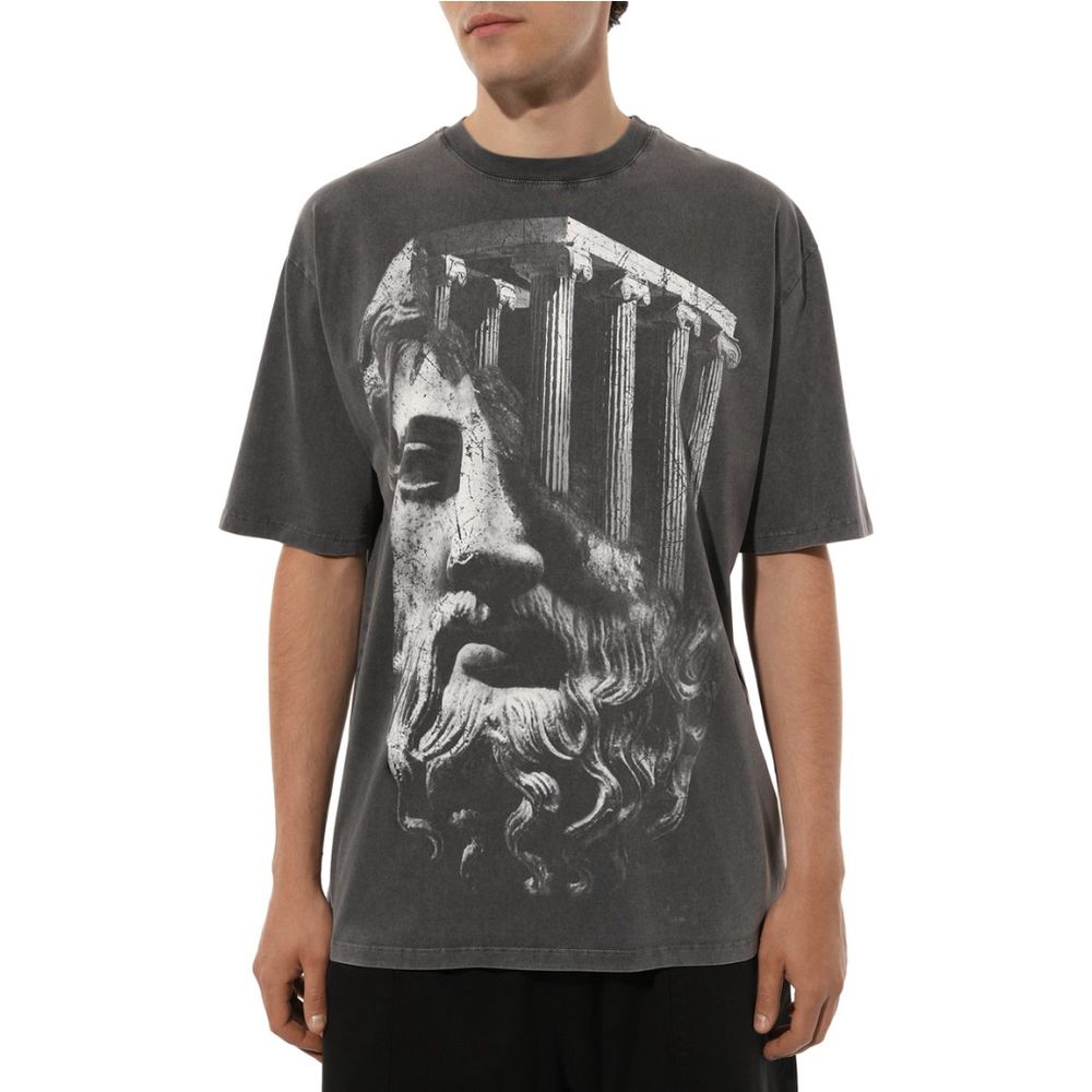 Diego Venturino Gray Cotton T-Shirt Diego Venturino