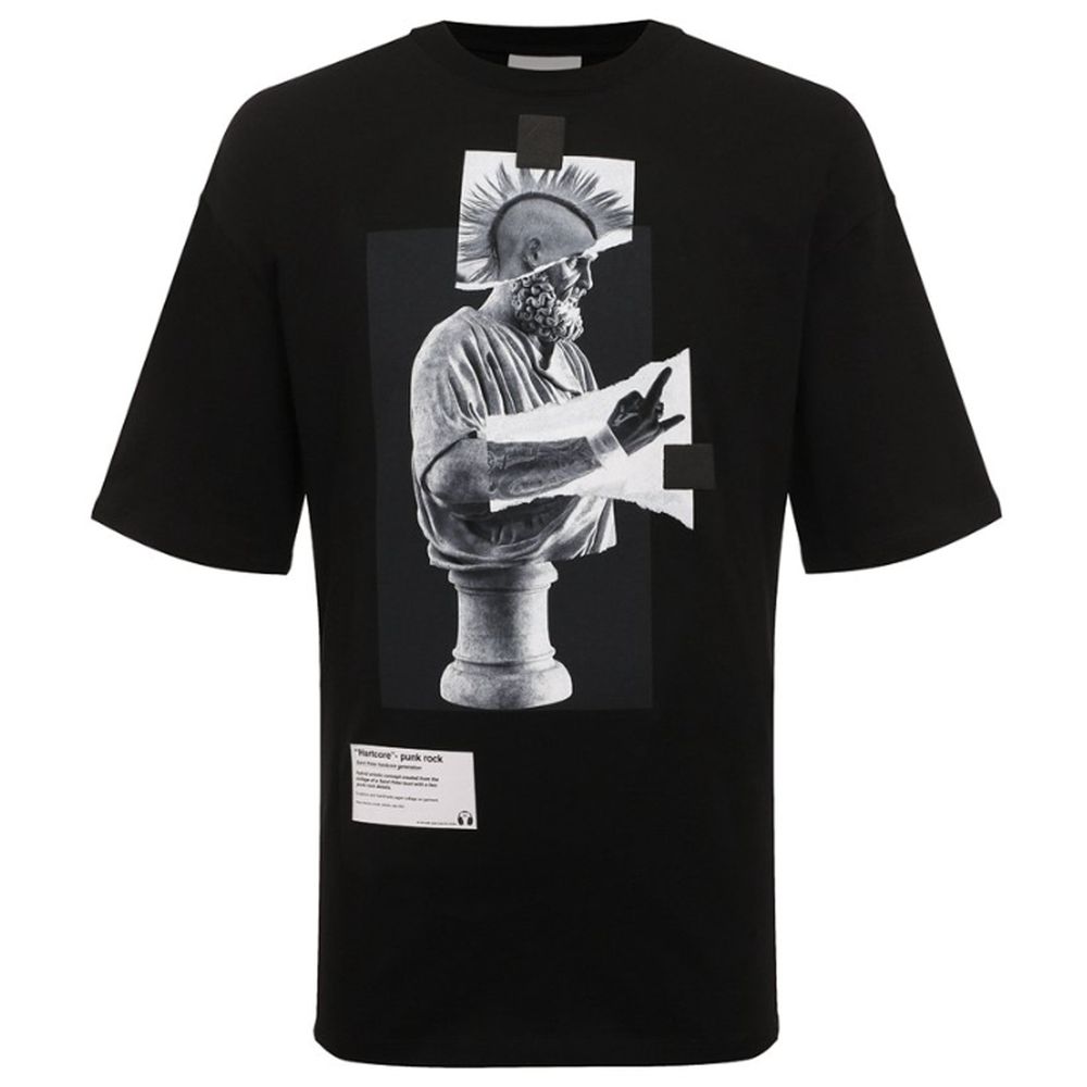 Diego Venturino Black Cotton T-Shirt Diego Venturino