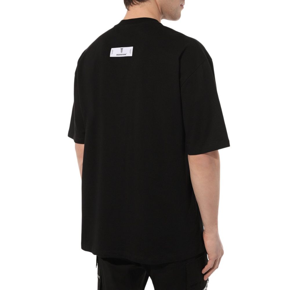 Diego Venturino Black Cotton T-Shirt Diego Venturino