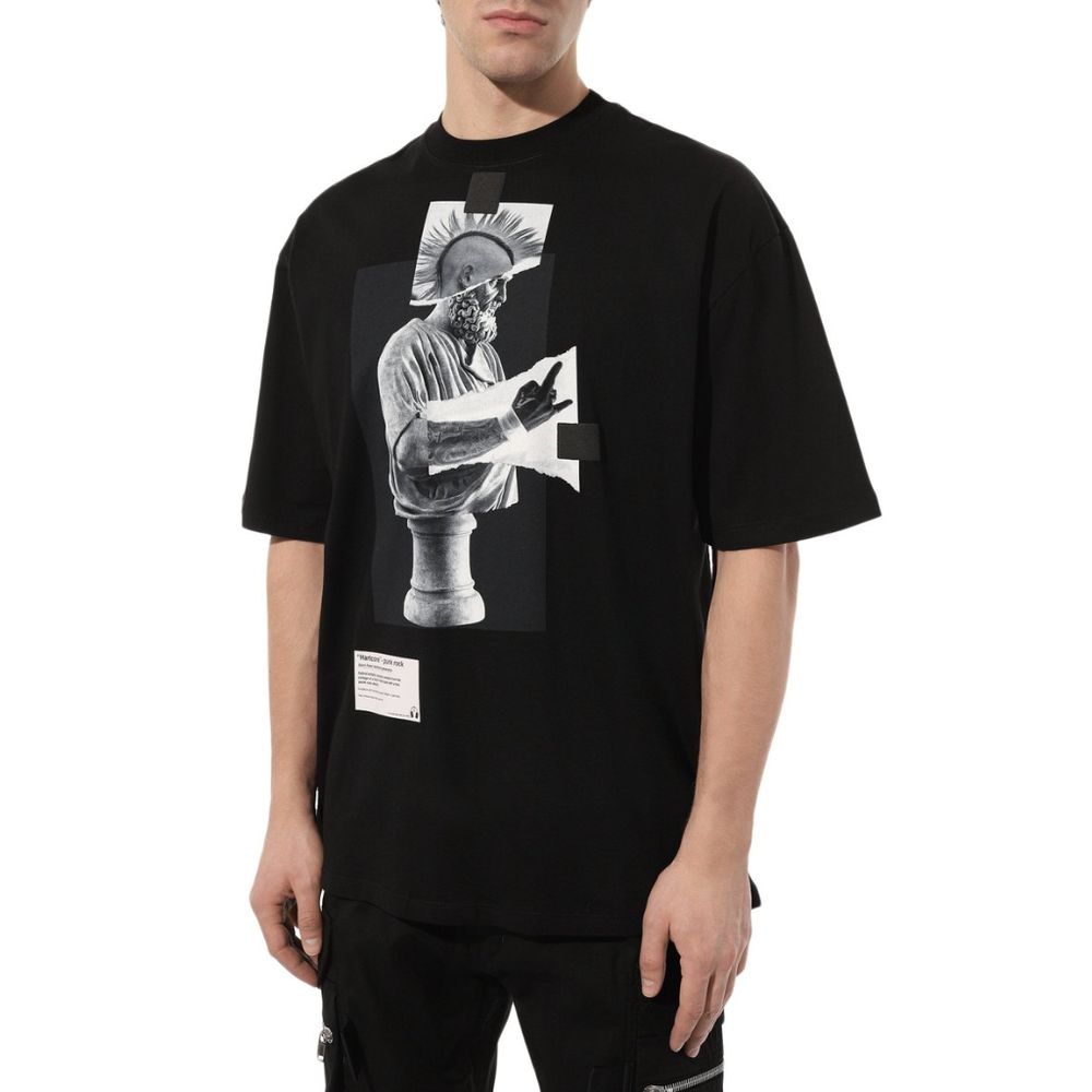 Diego Venturino Black Cotton T-Shirt Diego Venturino
