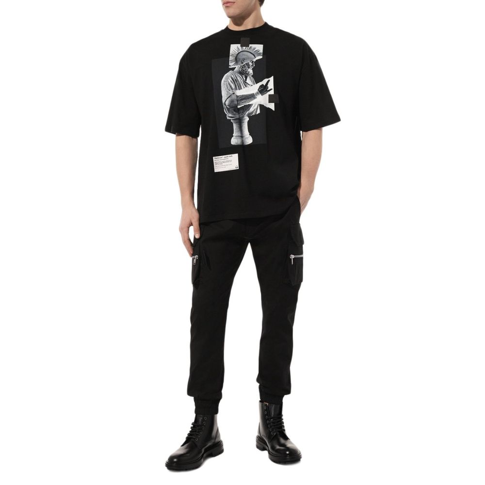 Diego Venturino Black Cotton T-Shirt Diego Venturino