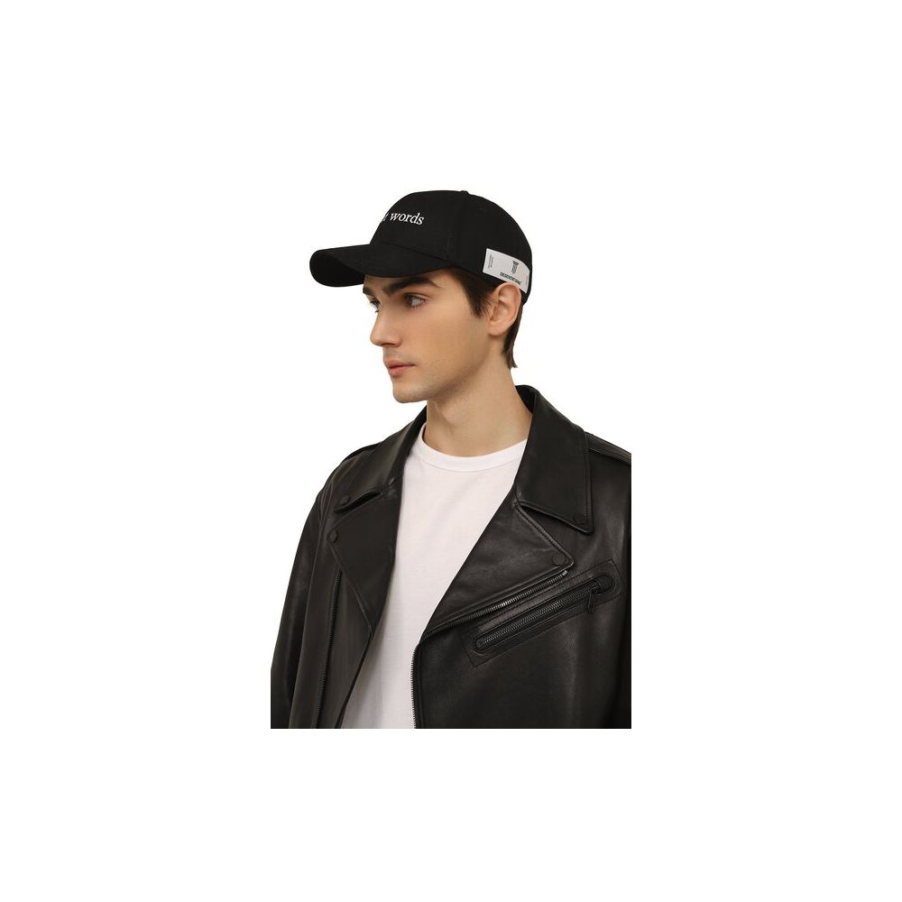 Diego Venturino Black Cotton Hats & Cap Diego Venturino
