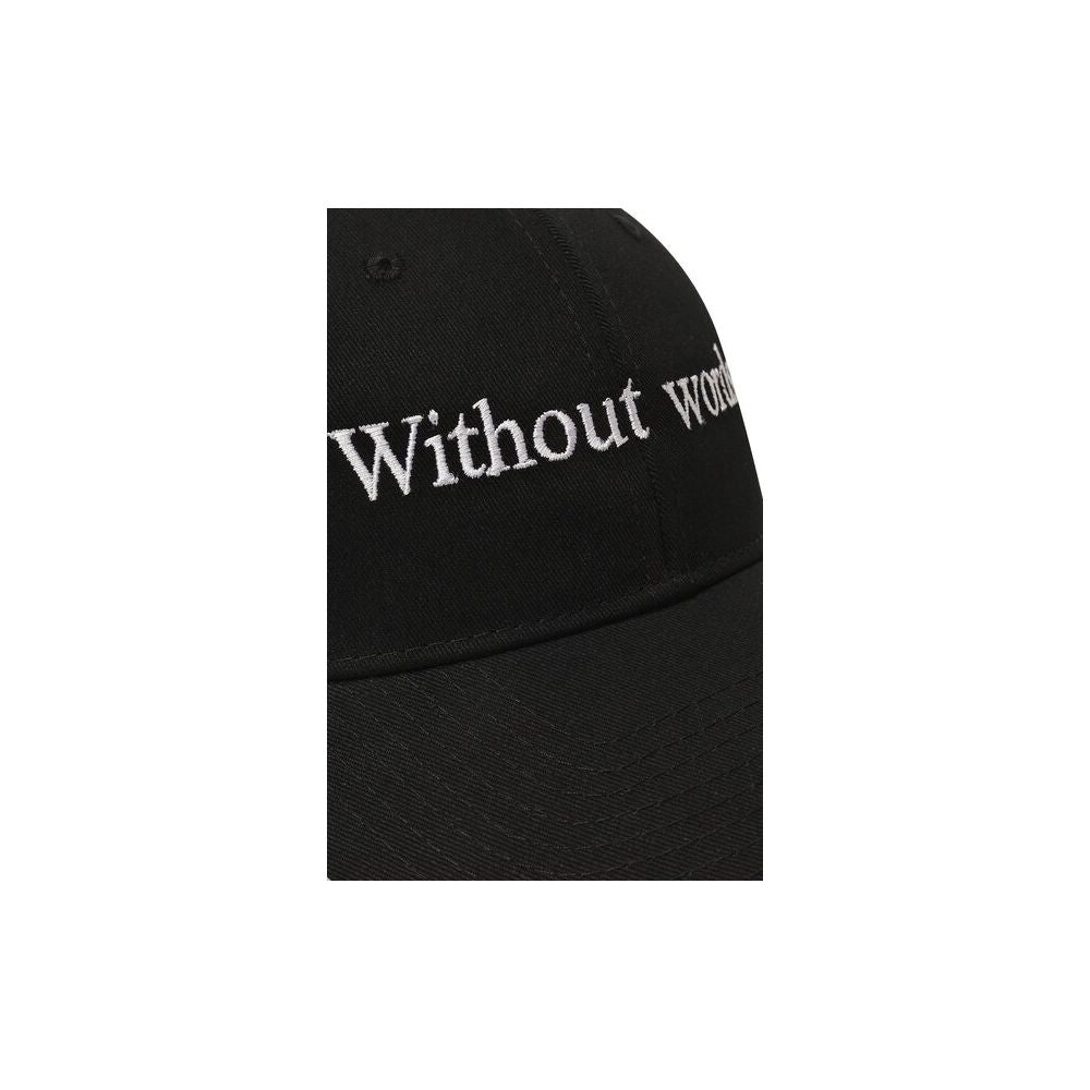 Diego Venturino Black Cotton Hats & Cap Diego Venturino