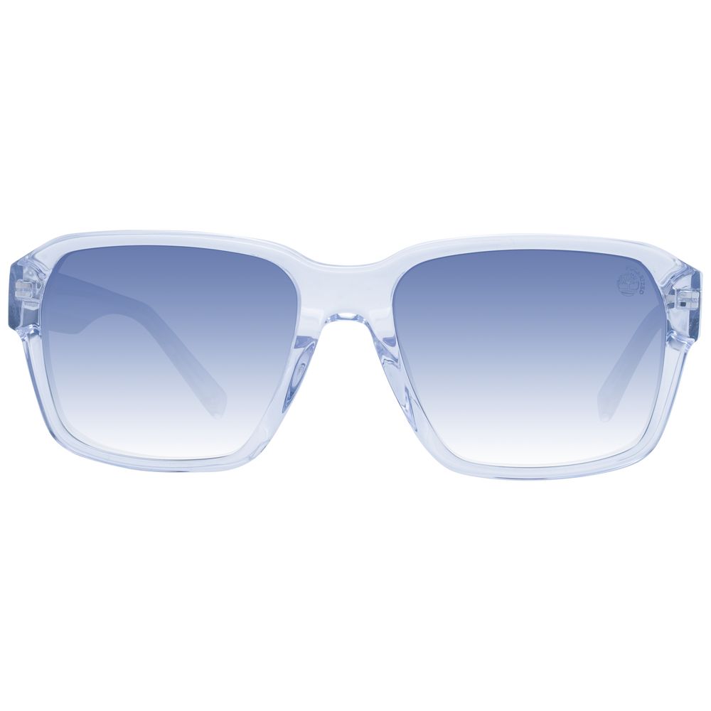 Timberland transparent acetate sunglasses with clear frames and dark tinted lenses, stylish and lightweight eyewear.