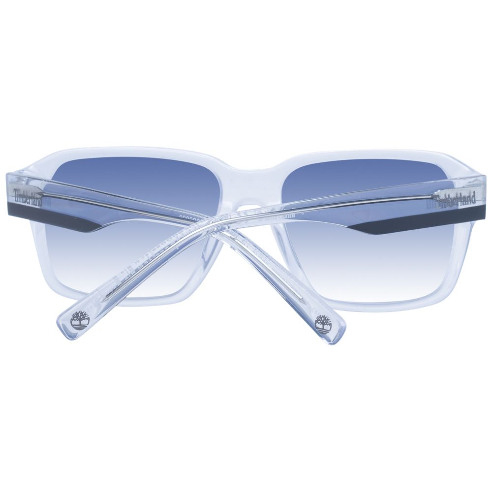 Timberland transparent acetate sunglasses with clear frame and dark tinted lenses, stylish and lightweight eyewear.