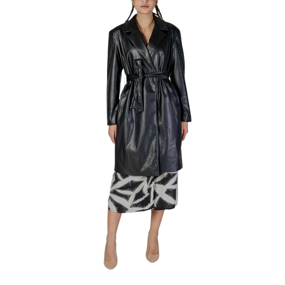 Only Black Polyester Jackets & Coat Only