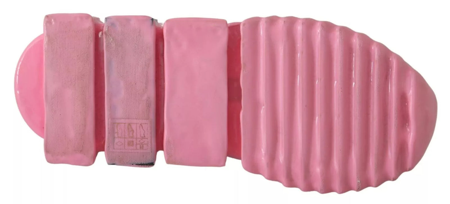 Dolce & Gabbana Pink Low Top Sorrento Sneakers Slip On Casual Shoes Dolce & Gabbana