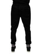 Dolce & Gabbana Black Cotton Stretch Jogger Sweatpants Pants - Eljoys Fashion 