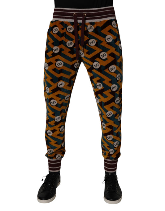 Dolce & Gabbana Multicolor Logo Monogram Jogger Sweatpants Pants Dolce & Gabbana