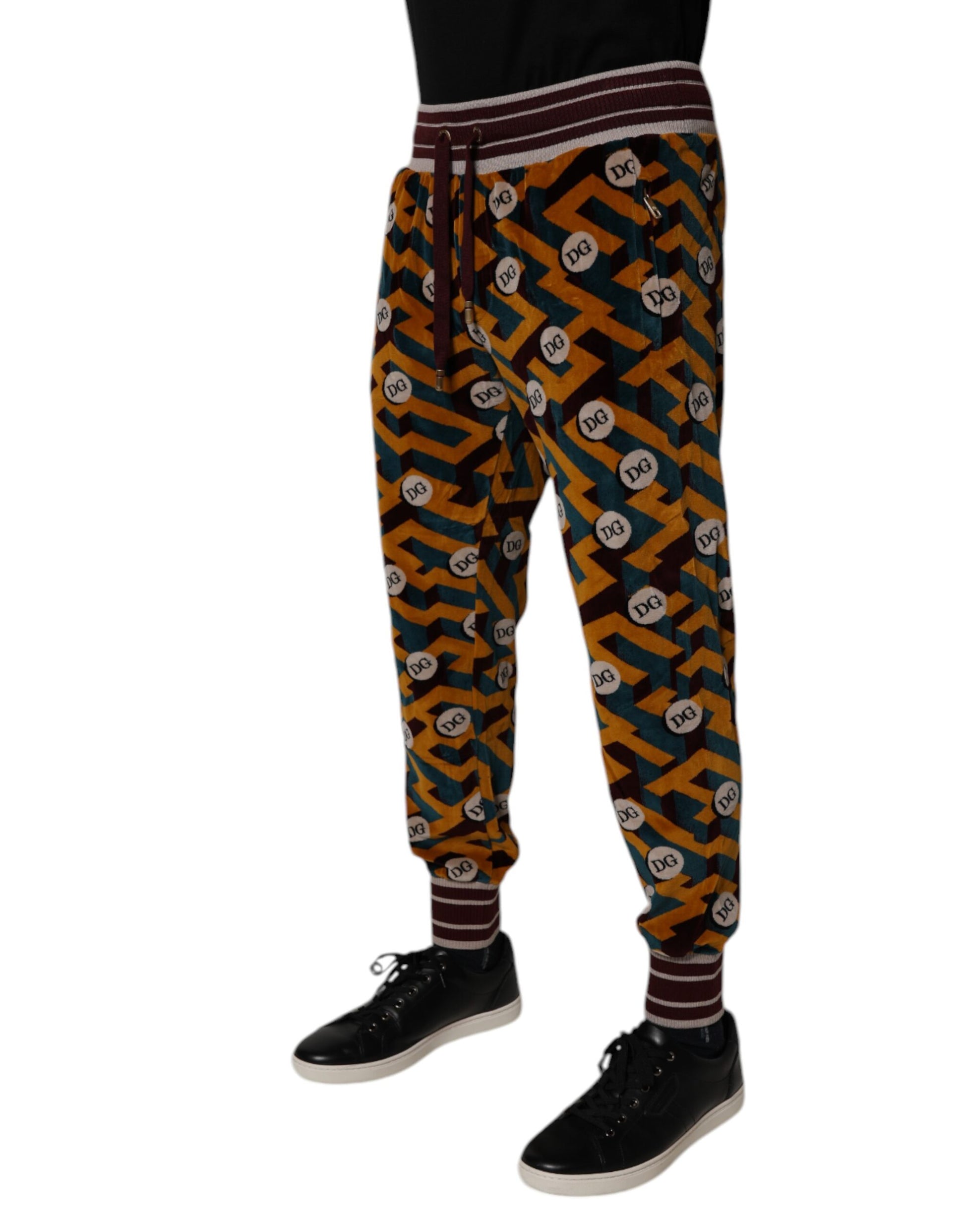 Dolce & Gabbana Multicolor Logo Monogram Jogger Sweatpants Pants Dolce & Gabbana