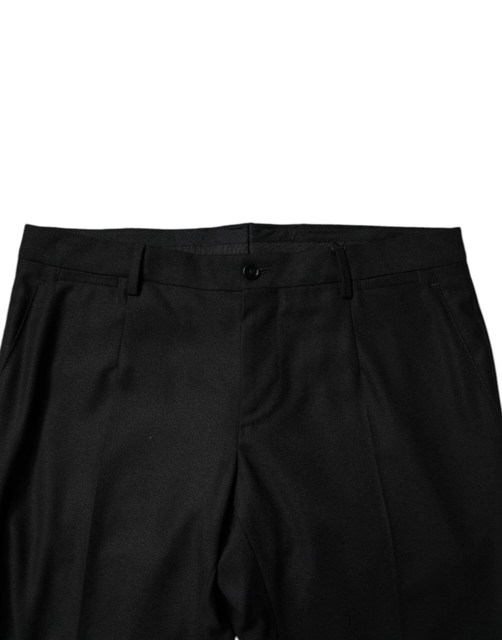 Dolce & Gabbana Black Virgin Wool MenSkinny Dress Formal Pants - Eljoys Fashion 