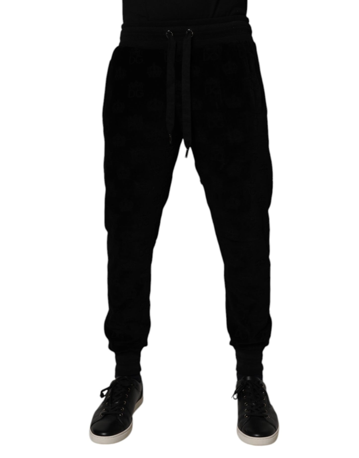 Dolce & Gabbana Black Cotton Jogger Men Sweatpants Pants Dolce & Gabbana