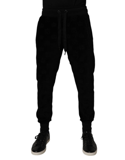 Dolce & Gabbana Black Cotton Jogger Men Sweatpants Pants Dolce & Gabbana