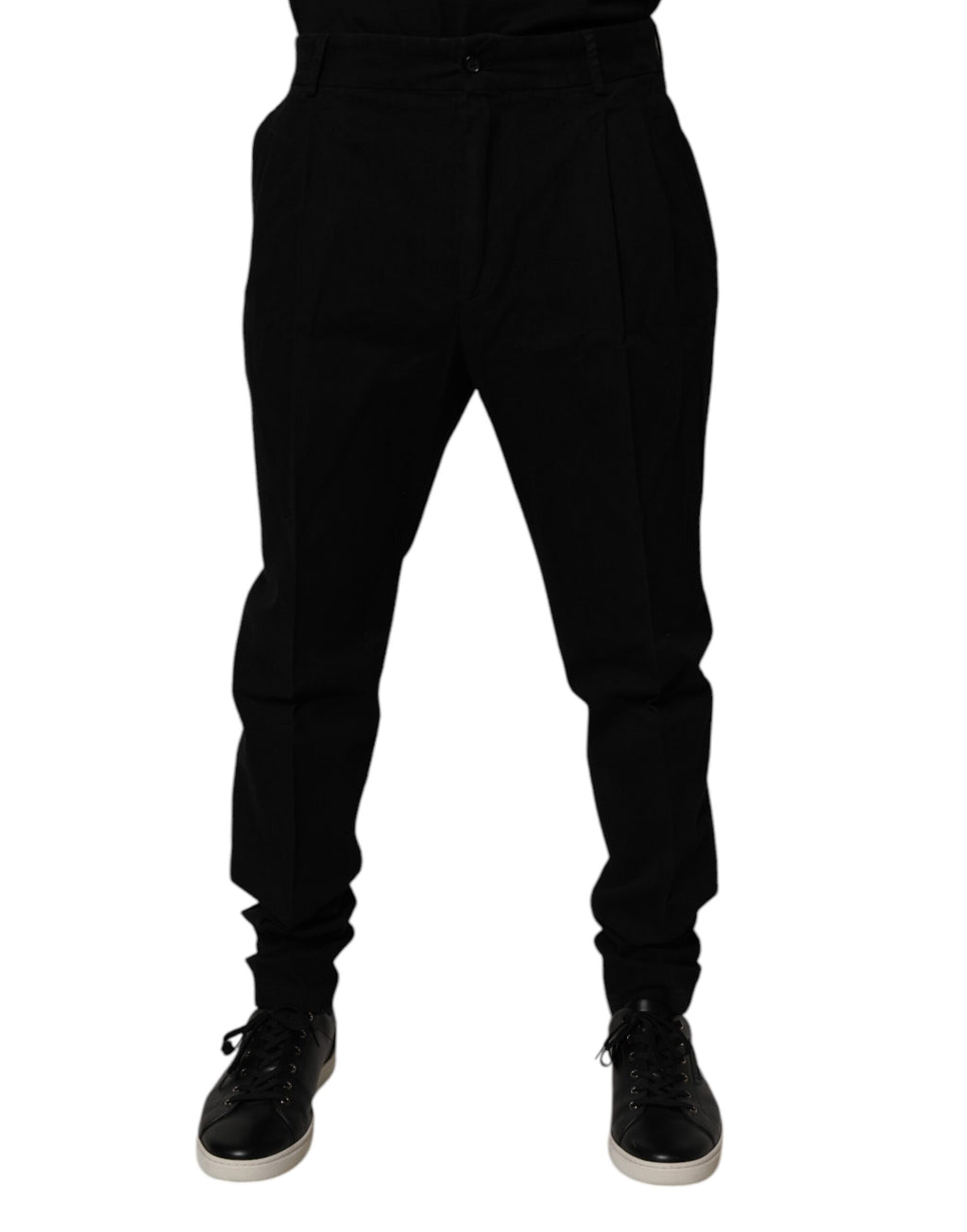 Dolce & Gabbana Black Cotton Stretch Skinny Pants - Eljoys Fashion 