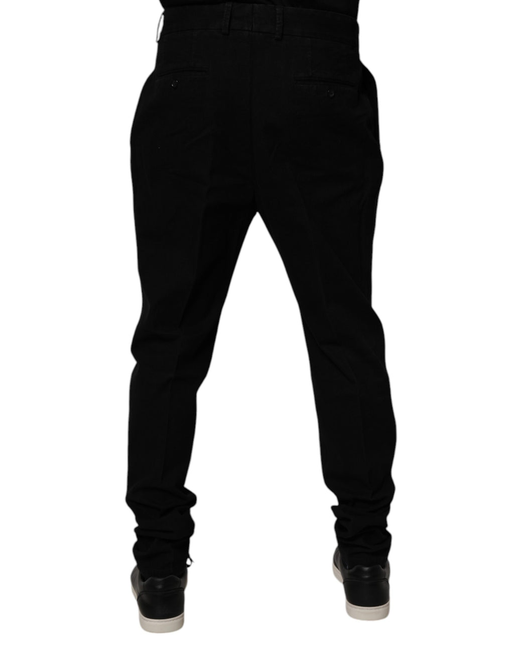 Dolce & Gabbana Black Cotton Stretch Skinny Pants - Eljoys Fashion 