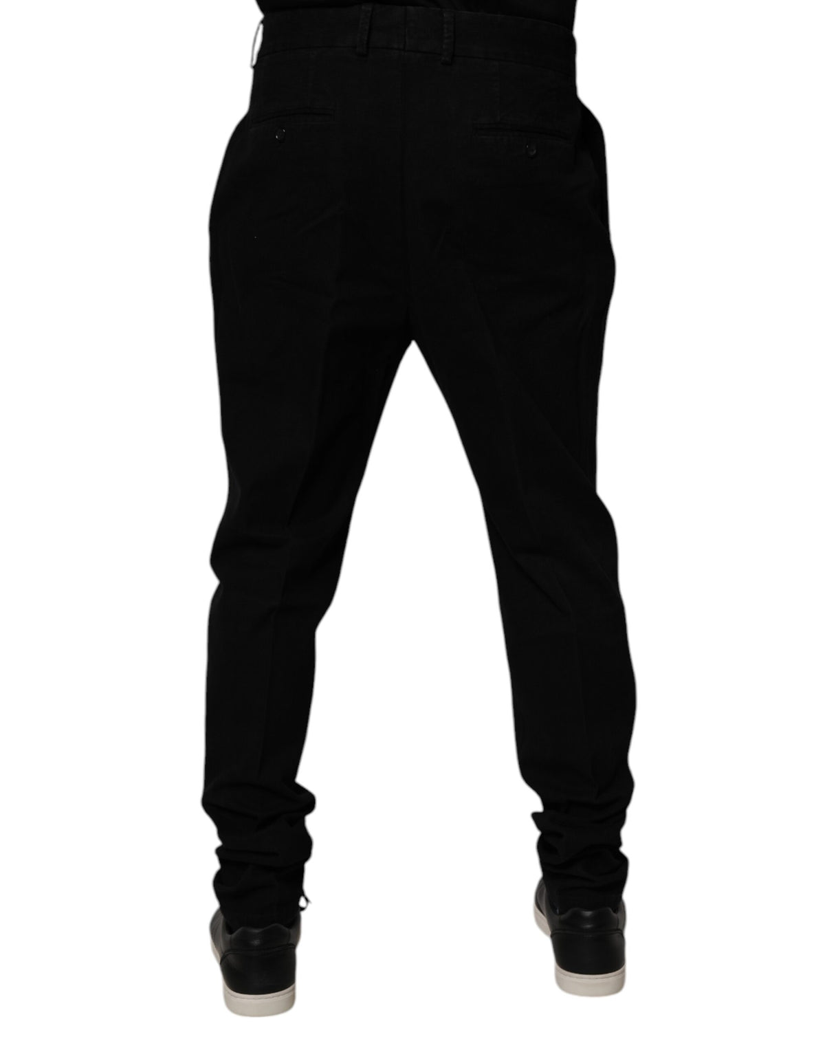 Dolce & Gabbana Black Cotton Stretch Skinny Pants - Eljoys Fashion 