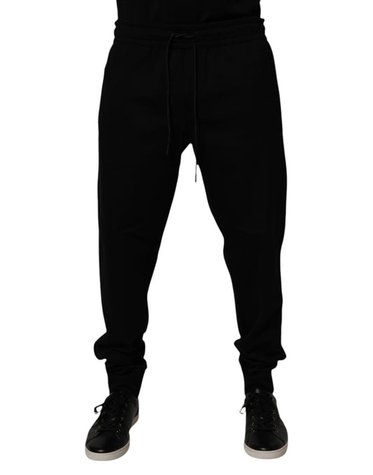 Dolce & Gabbana Black Cotton Blend Jogger Sweatpants Pants Dolce & Gabbana