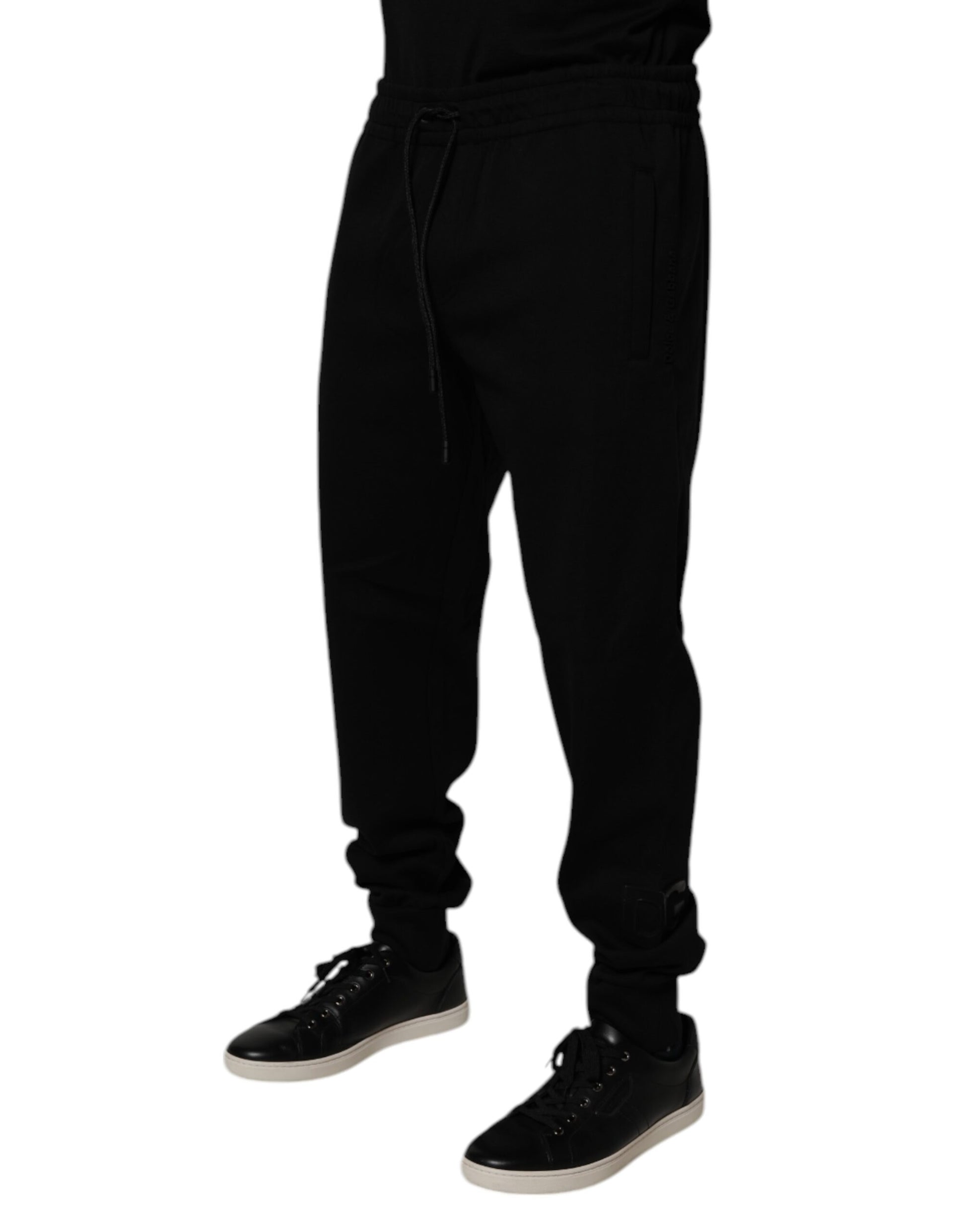 Dolce & Gabbana Black Cotton Blend Jogger Sweatpants Pants Dolce & Gabbana