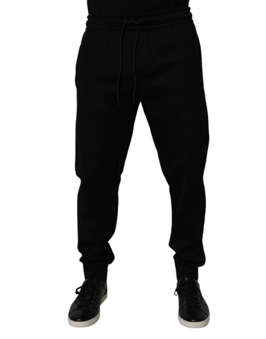 Dolce & Gabbana Black Cotton Blend Jogger Sweatpants Pants Dolce & Gabbana