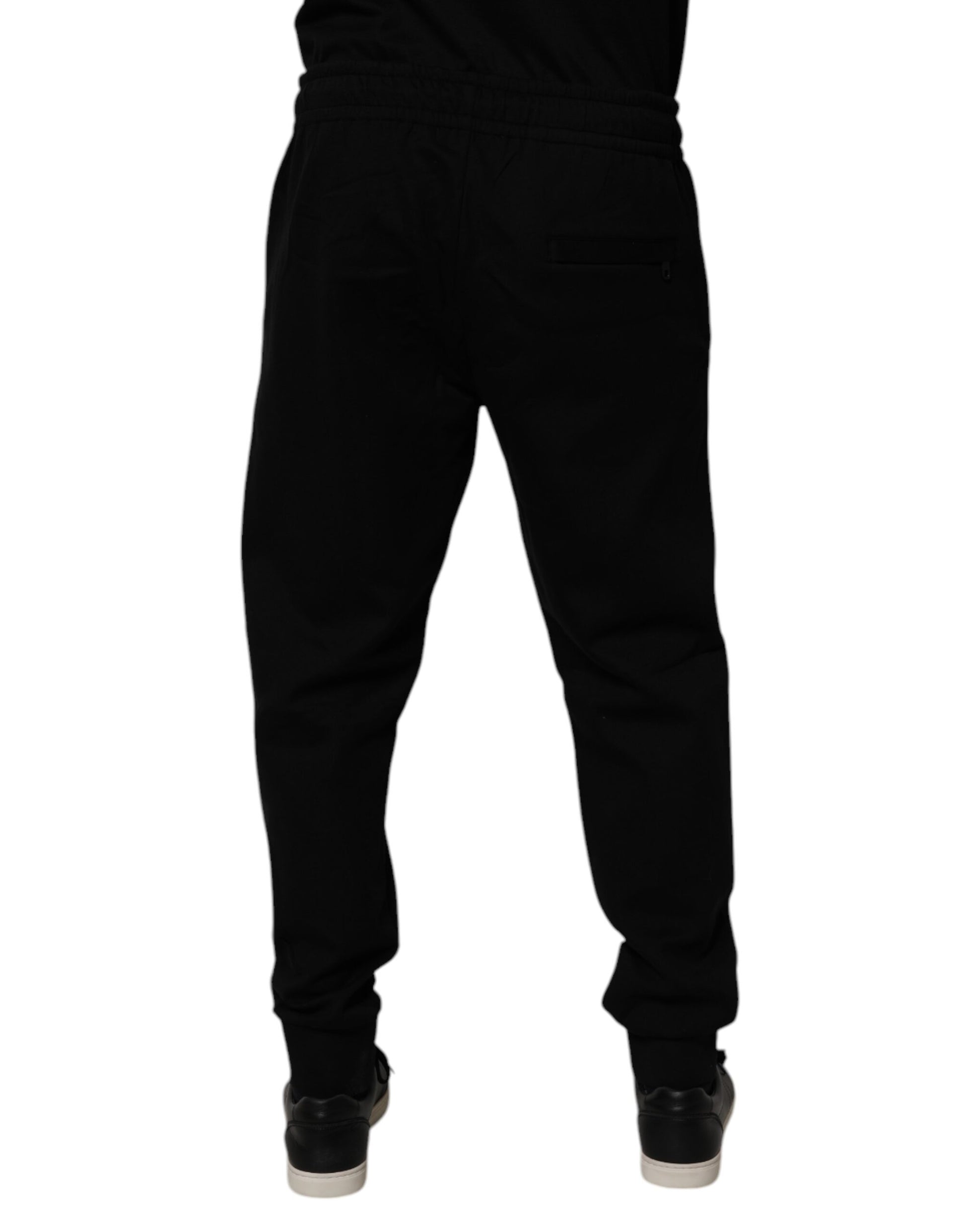 Dolce & Gabbana Black Cotton Blend Jogger Sweatpants Pants Dolce & Gabbana