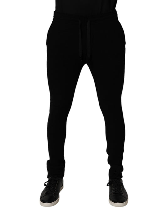 Dolce & Gabbana Black Cashmere Jogger Men Sweatpants Pants Dolce & Gabbana