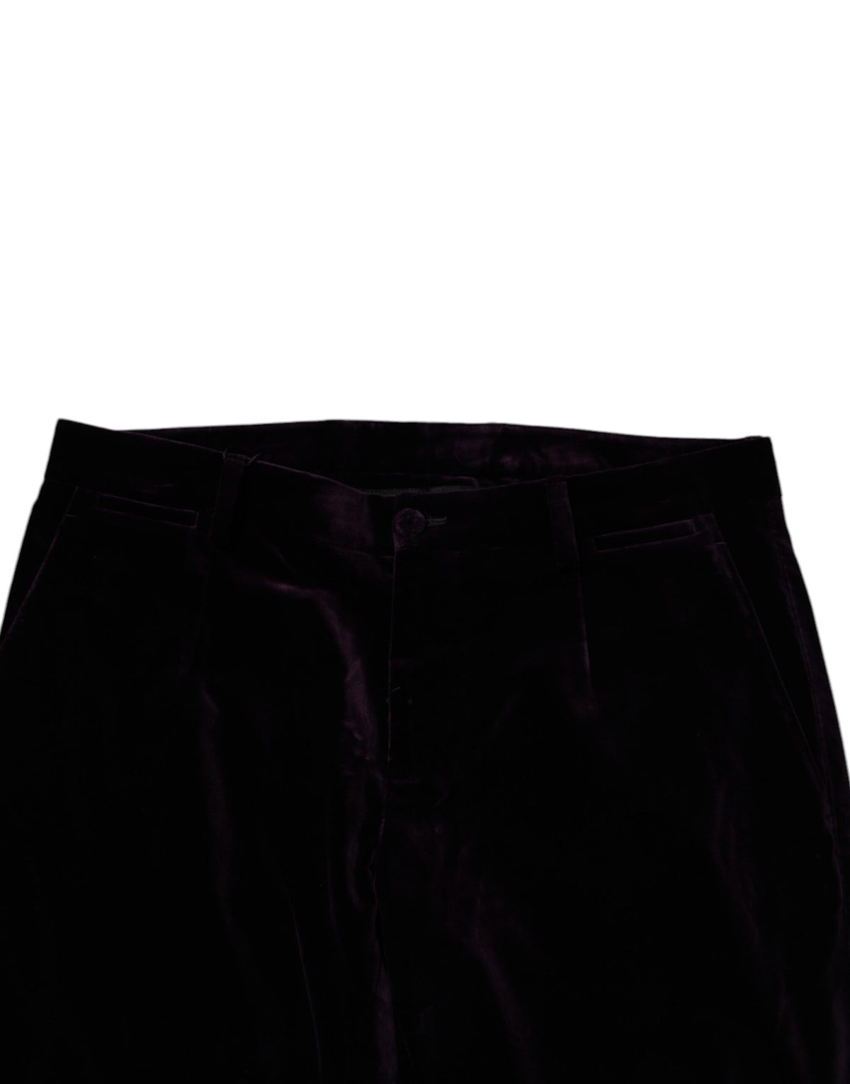 Dolce & Gabbana Violet Velvet Cotton Men Dress Formal Pants - Eljoys Fashion 