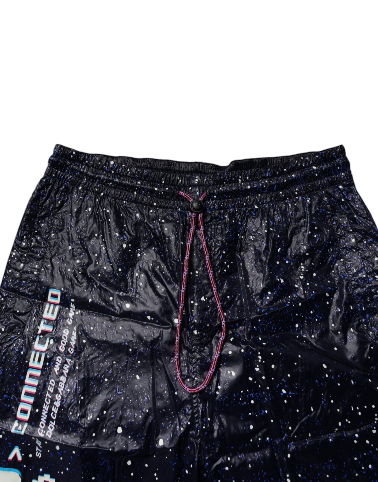 Dolce & Gabbana Dark Blue DG Game Print Cotton Jogger Pants Dolce & Gabbana