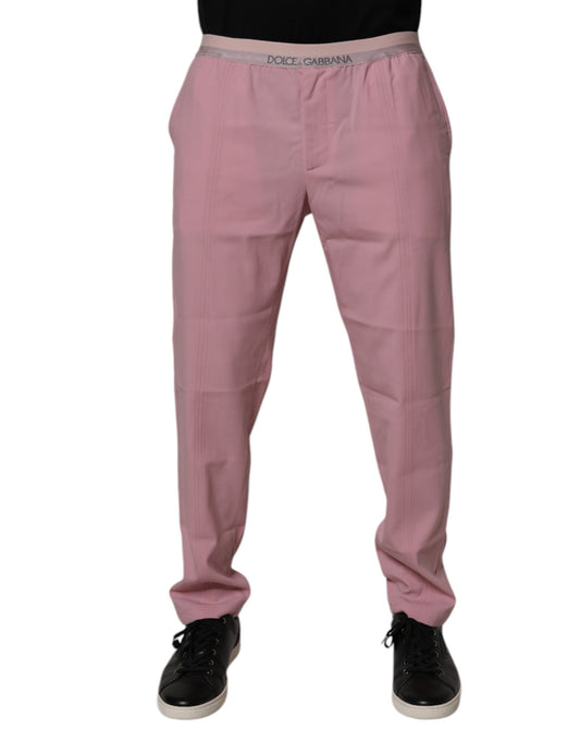 Dolce & Gabbana Pink Cotton Stretch Chino Pants Dolce & Gabbana
