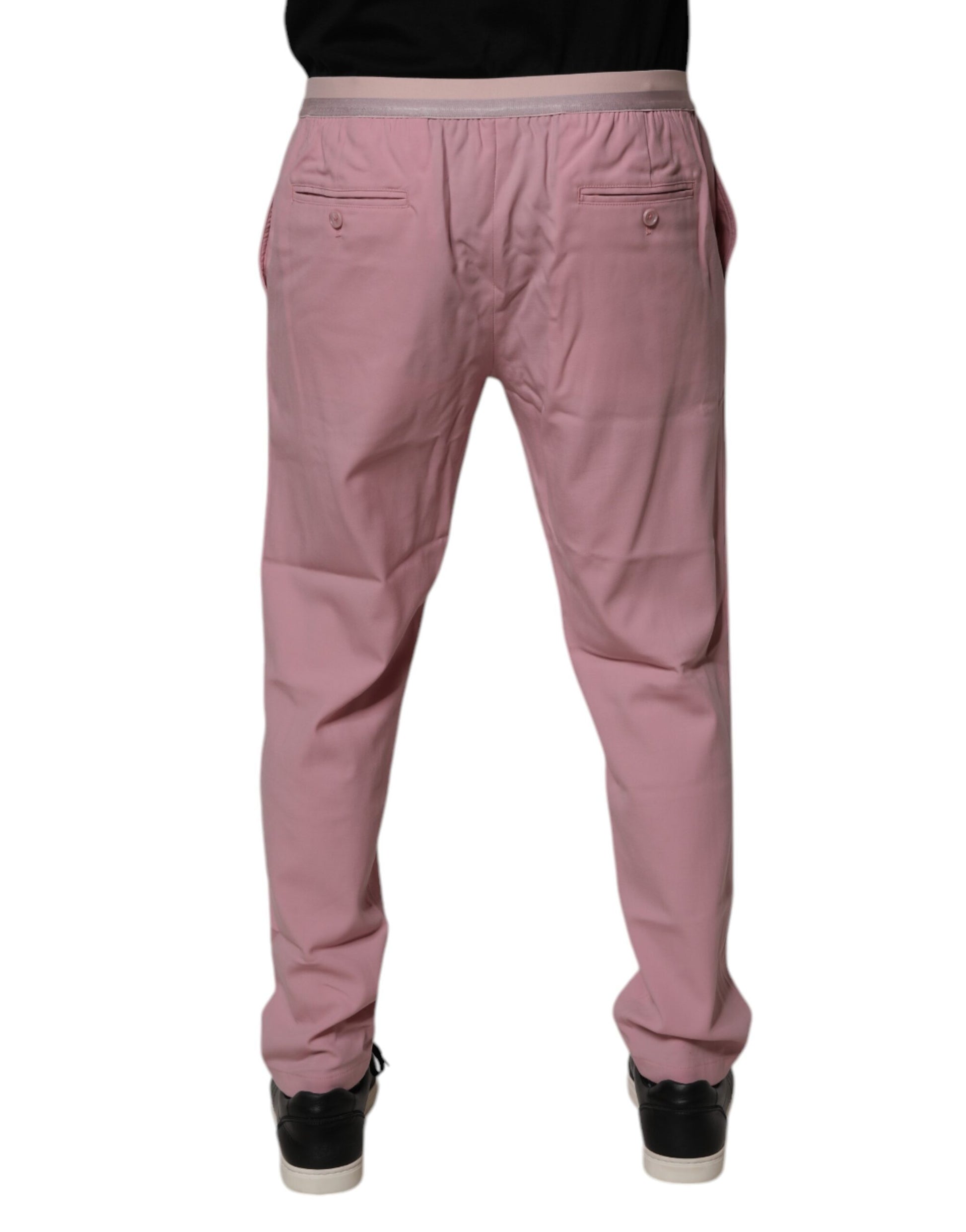 Dolce & Gabbana Pink Cotton Stretch Chino Pants Dolce & Gabbana