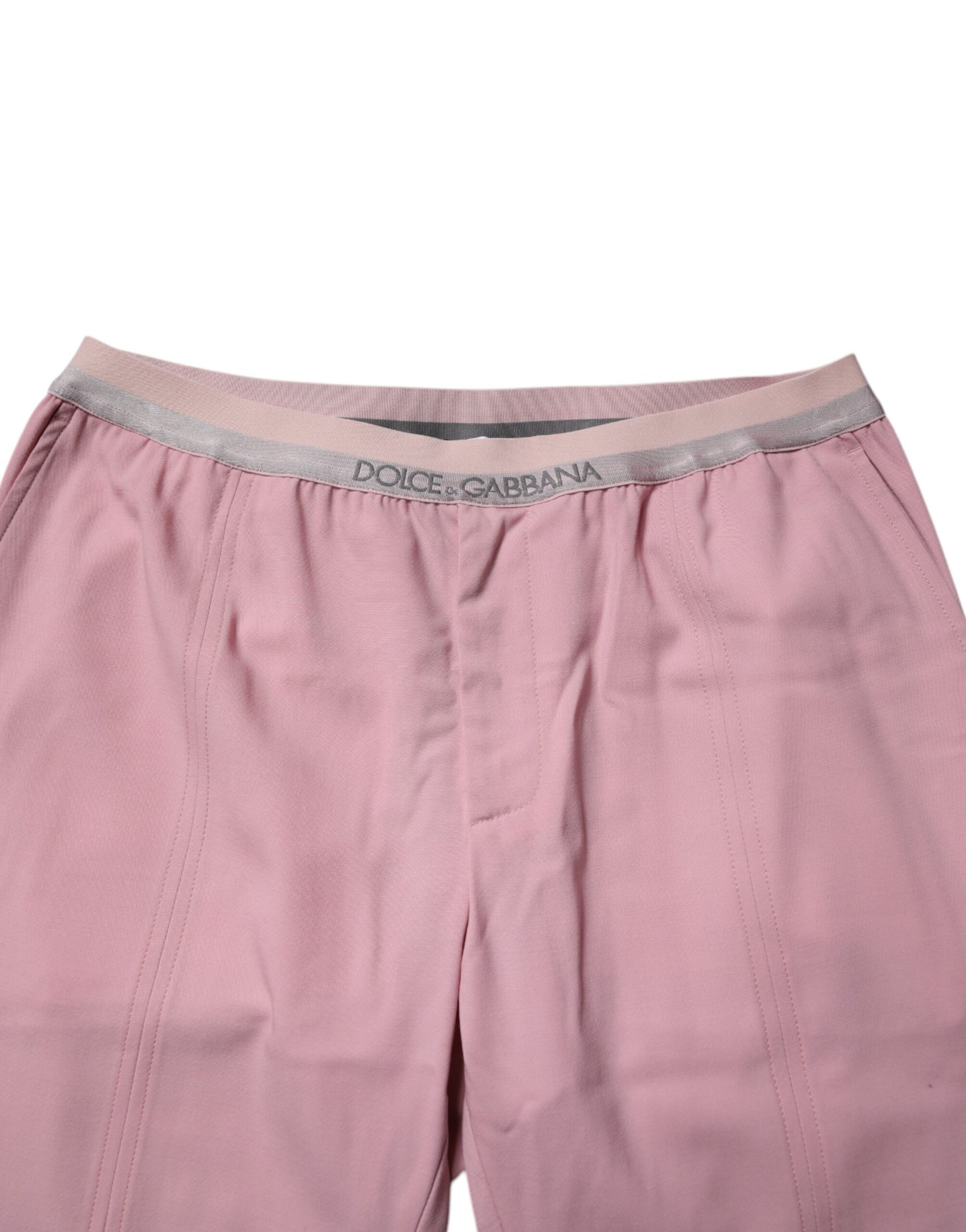 Dolce & Gabbana Pink Cotton Stretch Chino Pants Dolce & Gabbana