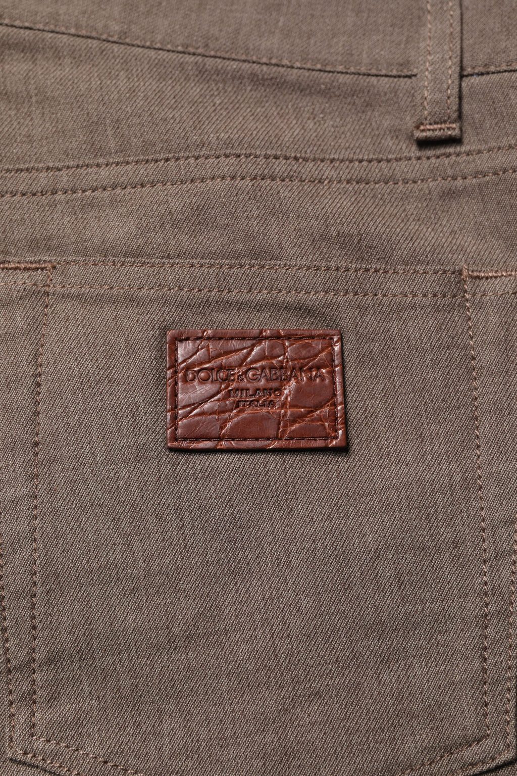 Dolce & Gabbana Brown Cotton Stretch Chino Pants - Eljoys Fashion 