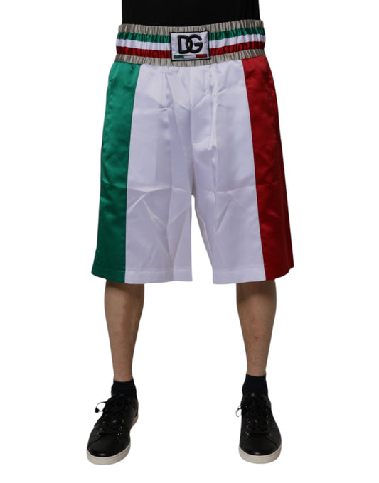 Dolce & Gabbana Multicolor Italia Polyester Bermuda Shorts Dolce & Gabbana