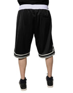 Dolce & Gabbana Black White Men Bermuda Sweatshorts Shorts - Eljoys Fashion 